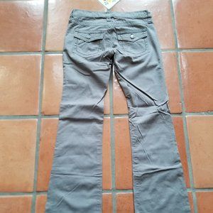 LONDONJEAN Slate Grey Cotton Slightly Distressed Pant